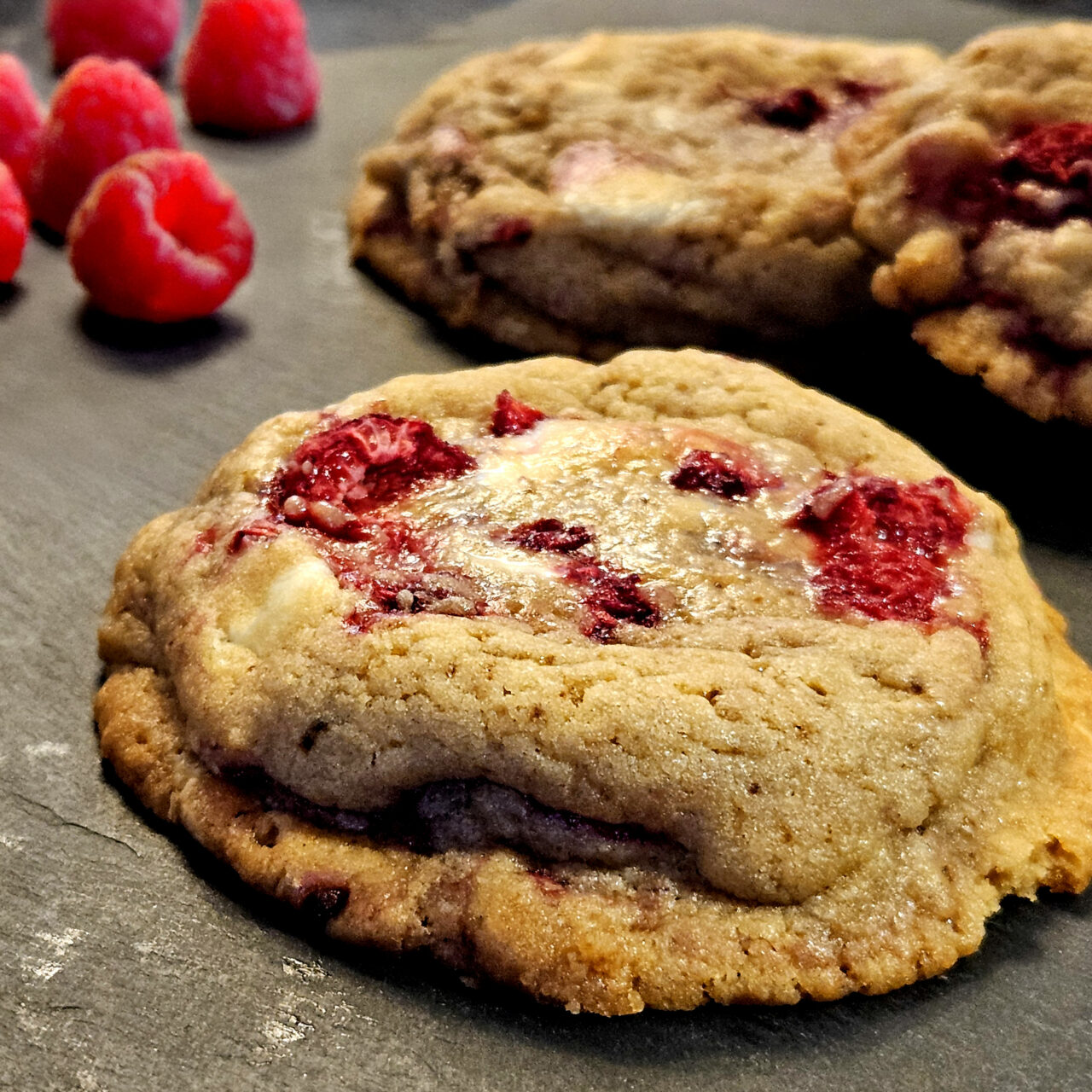 Cookies chocolat blanc framboise