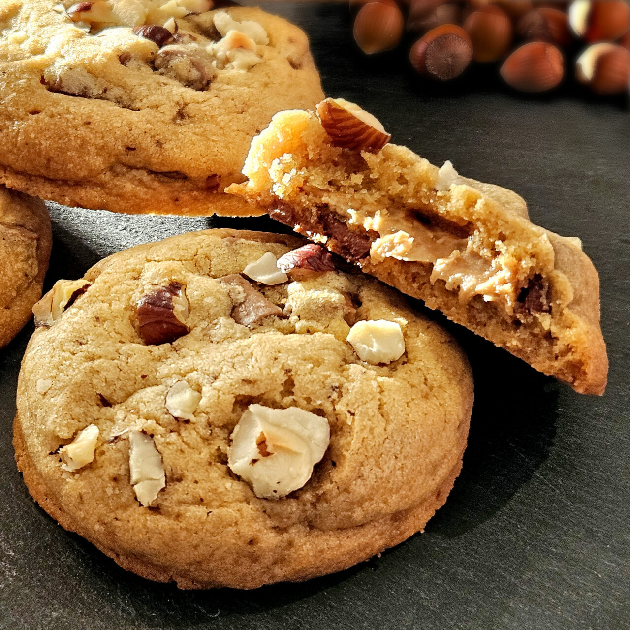 Cookies gourmands crème de noisettes / noisettes (à l'unité)