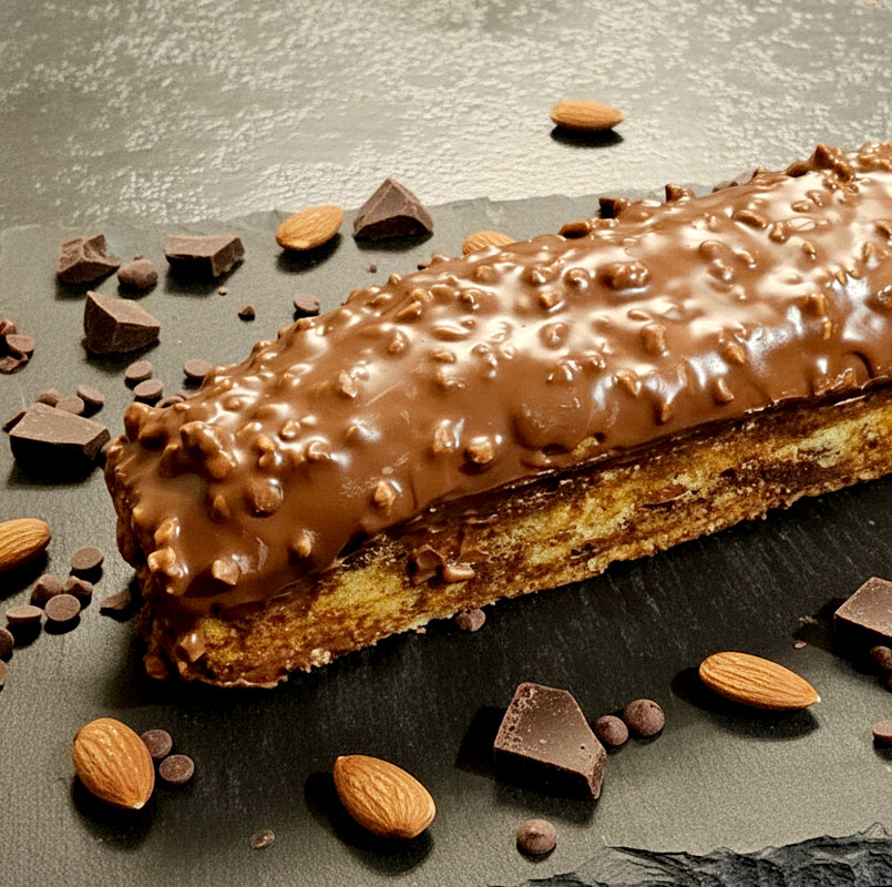 Cake marbré glaçage chocolat amandes