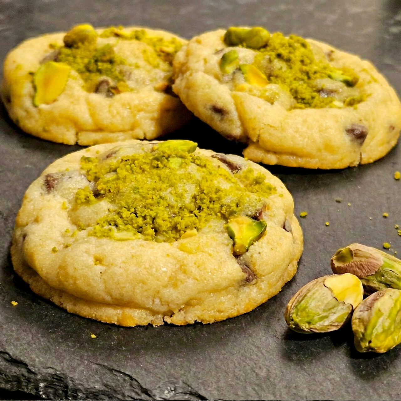 Cookies gourmands crème de pistaches / pistaches (à l'unité)